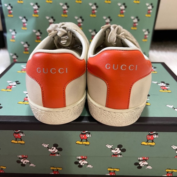 SOLD - Gucci x Disney Mickey Mouse Ace Low Distressed Sneakers - Picture 6 of 10